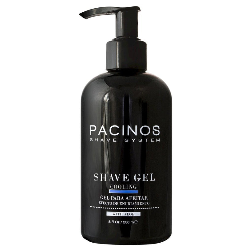 Pacinos Shave Gel - Cooling Gel with Aloe Vera - Moisturizing Mens Shaving Gel - 8 Fl. Oz 8 Fl Oz (Pack of 1)