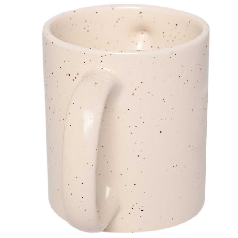 ANCIENTIMPEX Dual Handle Mug – 11.83 oz Double Grip Cup for Tremors, Microwave Safe, Ivory Matte Finish