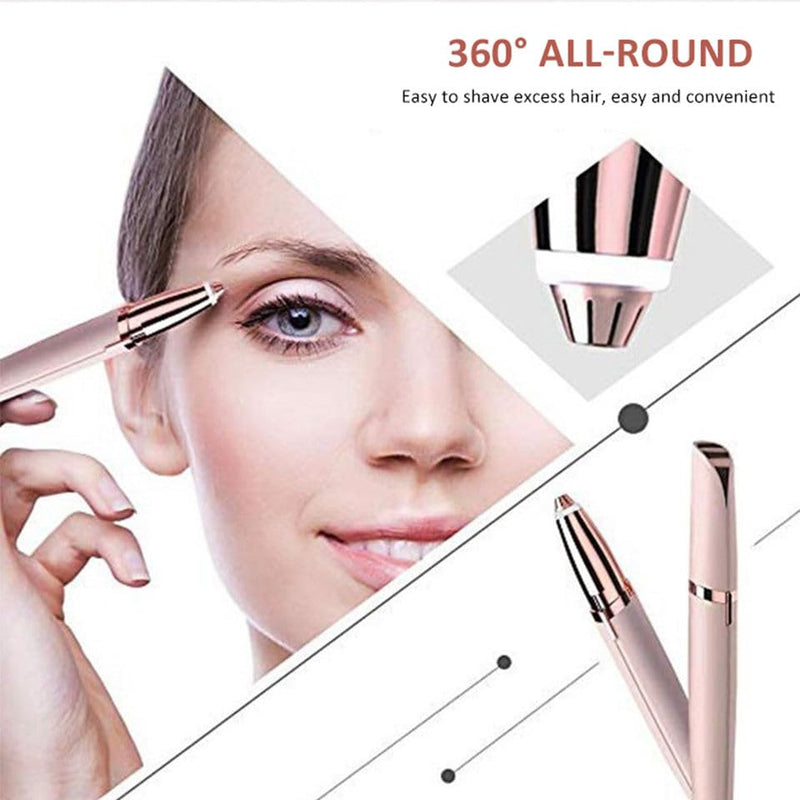 [Australia] - Eyebrow Hair Remover for Women，Eyebrow Trimmer Facial Hair Remover for Face with Rechargeable USB Cable Eyebrow Lips Body Facial Hair Remover Painless Lipstick Shavers (GOLD) GOLD 