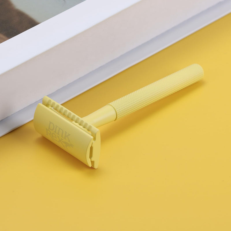 Women's Double Edge Safety Razor Eco-Friendly Includes 10 Razor Blades (Sunshine Yellow) Sunshine Yellow