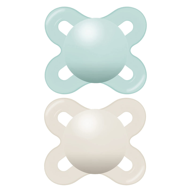 MAM Original Start Matte Newborn Baby Pacifier, Best Pacifier for Breastfed Babies, Sterilizer Case, Unisex, 0-3 Months (Pack of 2)