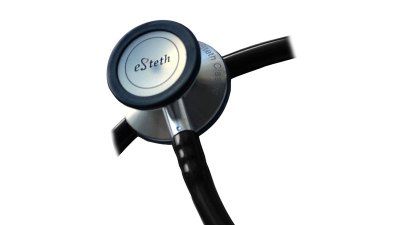 [Australia] - Classic Stethoscope - Sensitive Chest Piece for Monitoring Amplified Heart & Lung Sounds - Lightweight Design, Flexible Stethoscope Tubing - Extra Ear Tips & Non-Chill Ring - 32" Long, Black 