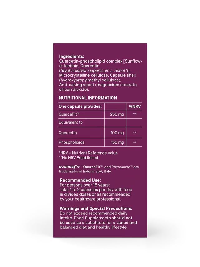 Quercetin Bioactive 60 Vegan Friendly Capsules| 20 Times More Bioavailable| Enhanced Delivery System| Fast Acting|