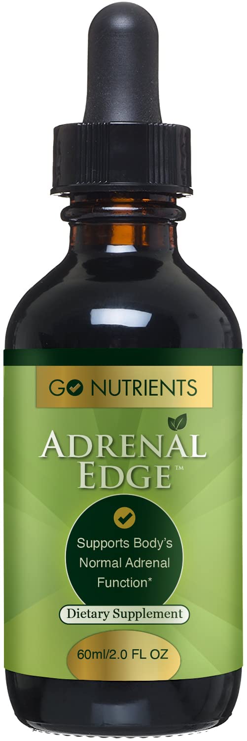[Australia] - Go Nutrients Adrenal Edge Stress Relief & Cortisol Management Supplement with Astragalus Ginkgo, Eleuthero Supports Healthy Energy Levels, Promotes Restful Sleep & Adrenal Health 2.0 oz. | 48 Servings 