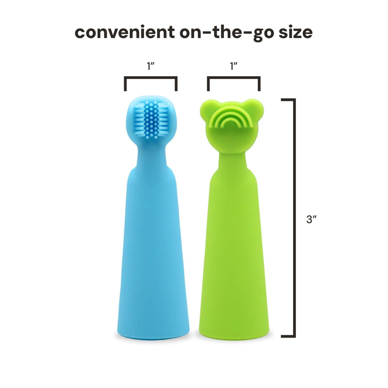 [Australia] - oogiebear Baby Finger Brush & Tongue Scraper - Gentle Oral Care, Soft Silicone, BPA-Free, for Infants & Toddlers 1 Count (Pack of 1) 