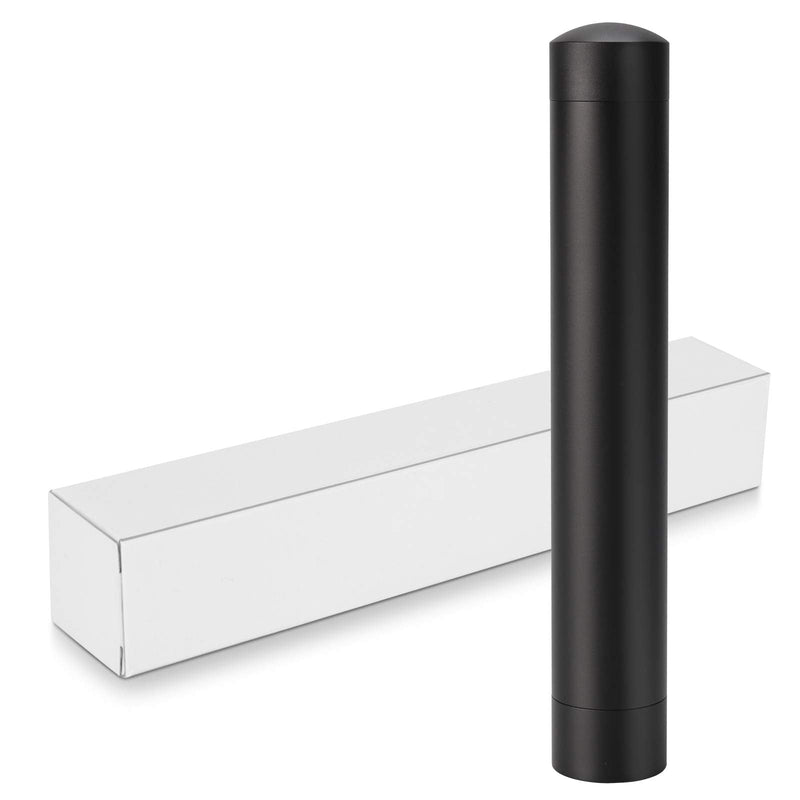 [Australia] - Air Tight Smell Proof Metal Cigar Case Tube with Built in Humidifier (Black) Black 