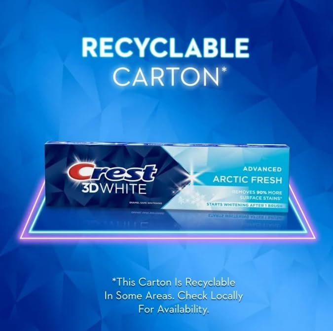 [Australia] - Crest 3D White Advanced Whitening Toothpaste, Arctic Fresh, 2.7 oz Value 2 Pack 