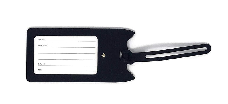 kate spade new york Silicone Luggage Tag with Durable Strap Bundle with Cute Large Umbrella (Black Cat)