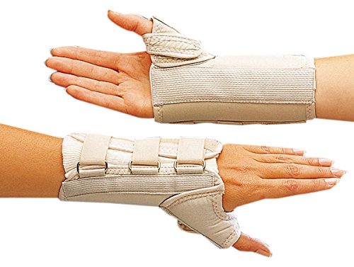 [Australia] - Rolyan D-Ring Wrist and Thumb Spica Splint, Wrist Brace for Carpal Tunnel, Wrist Brace for Tendonitis, Thumb Stabilizer for CMC & MC Joints, Wrist Splint, Thumb Brace, Wrist Spica, Left Hand, Small 