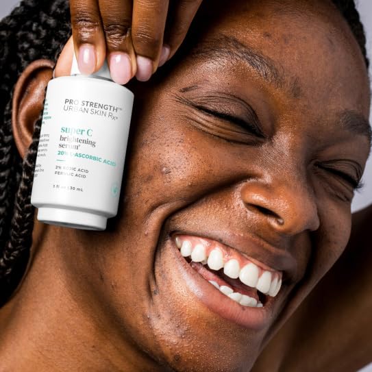 Urban Skin Rx Super C Brightening Serum | Vitamin C Face Serum with Kojic Acid & Ferulic Acid | Helps Improve Dark Spots, Uneven Skin Tone & Dullness | Antioxidant Facial Serum, 1 fl oz