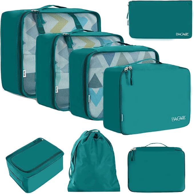 BAGAIL 8 Set Packing Cubes and 6 Set Luggage Packing Organizers
