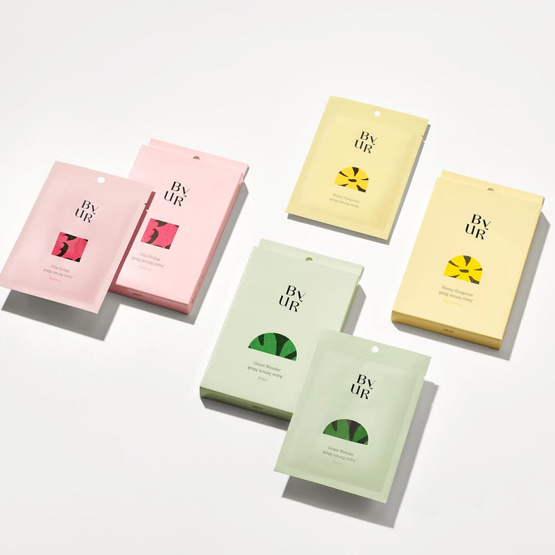 ByUR Vita Giving Keep Radiance Aqua Serum Mask 30 ml Dark Spots Hyperpigmentation, Brightening Hydrating, Hyaluronic Acid, Niacinamide, Vitamin C Daily Face Sheet Mask Pore Care Korean Skincare (4pc) Vita Giving (4pc)