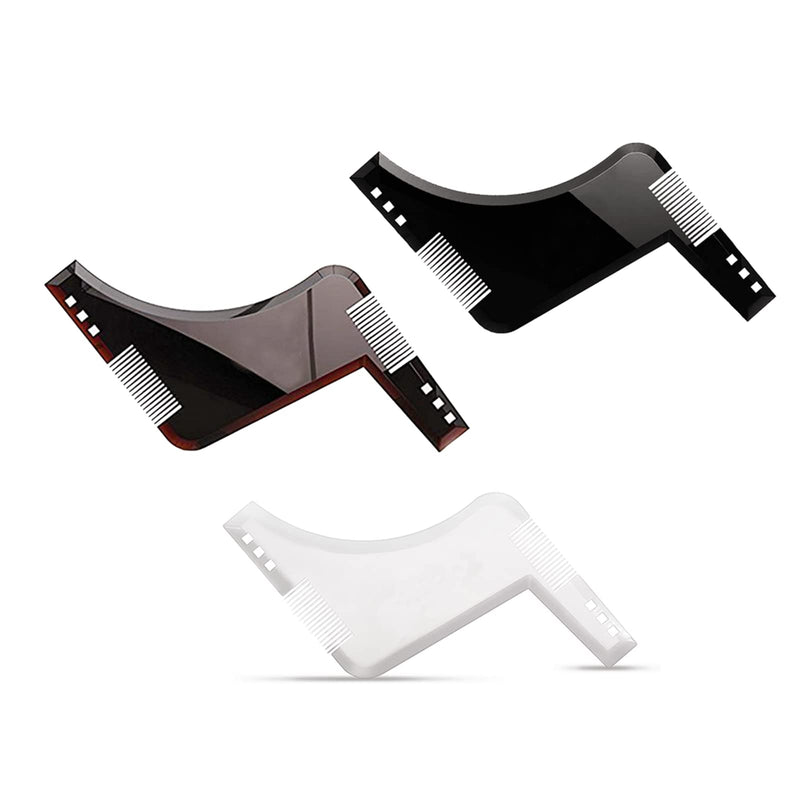 [Australia] - 1 piece black beard stencils, professional beard stencil, beard shapes for goatee, sideburns, neck, beard comb, styling tool, beard care. 