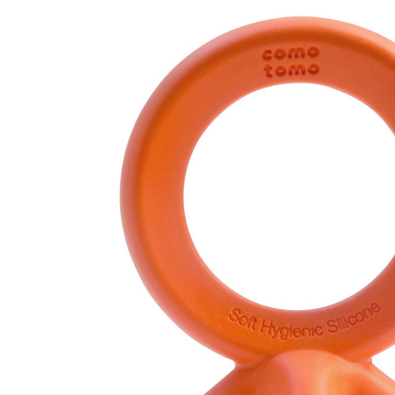 Comotomo Silicone Baby Teether, Orange 1.75x1.75x3 Inch (Pack of 1)