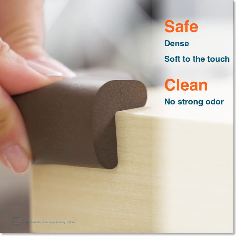 [Australia] - Roving Cove Corner Protector for Baby (8 Large Corners), Hefty-Fit Heavy-Duty Soft Rubber Foam Furniture Corner Bumper Guards, 3M Adhesive Pre-Taped, Oyster White (Off White) 