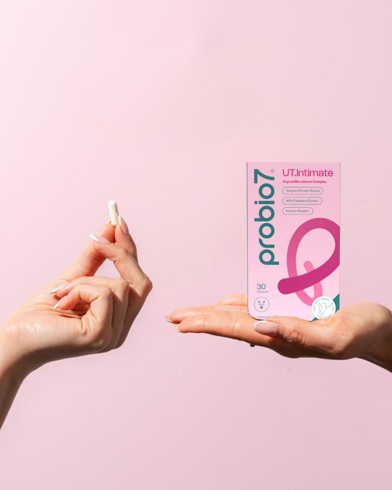 Probio7 Probiotics UT.Intimate - Daily Vaginal Probiotics Supplement | 10 Billion Friendly Bacteria with 3 Live Strains | Lactobacillus Rhamnosus, Gasseri & Crispatus with Vitamin C & E | 30 Capsules