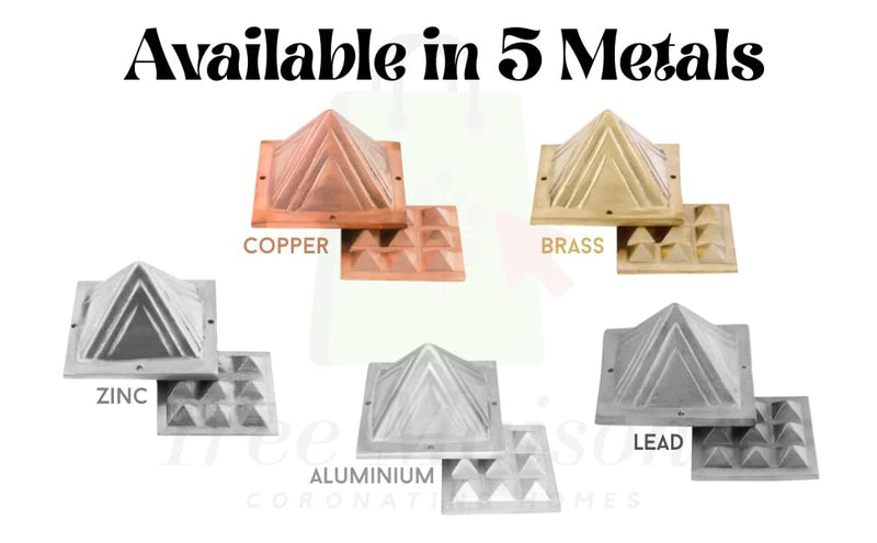 CORONATING Homes Vastu Copper 2 Layer Pyramid | 3-Inch | Pyramid for Positive Energy, Health & Wealth | Vastu Dosh Remedies for Home & Office | Direction - SE, SSE, South | Pack of 1