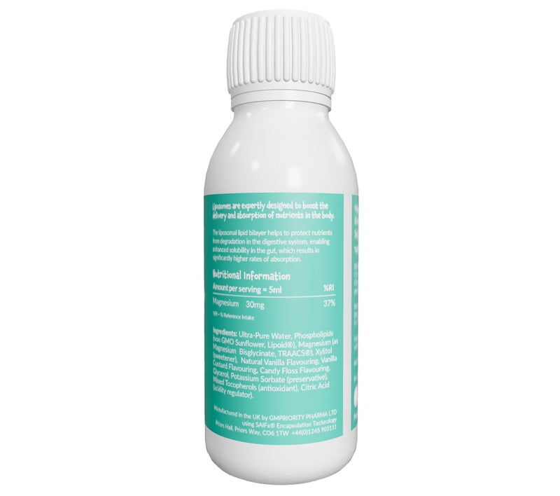 Kids Magnesium Candy Floss Liquid 150ml – Liposomal Supplement for Kids, Toddlers 1yr+, Magnesium for Sleep & Relaxation Support, 30 Servings, Vegan Gluten Free | Happy Little Owls