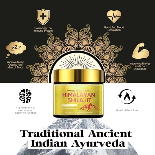 [Australia] - Shilajit, Organic Shilajit from the Himalayas, Highly Effective Shilajit Original, with 85+ trace elements & fulvic acid, improving general health, 50ML Gold 