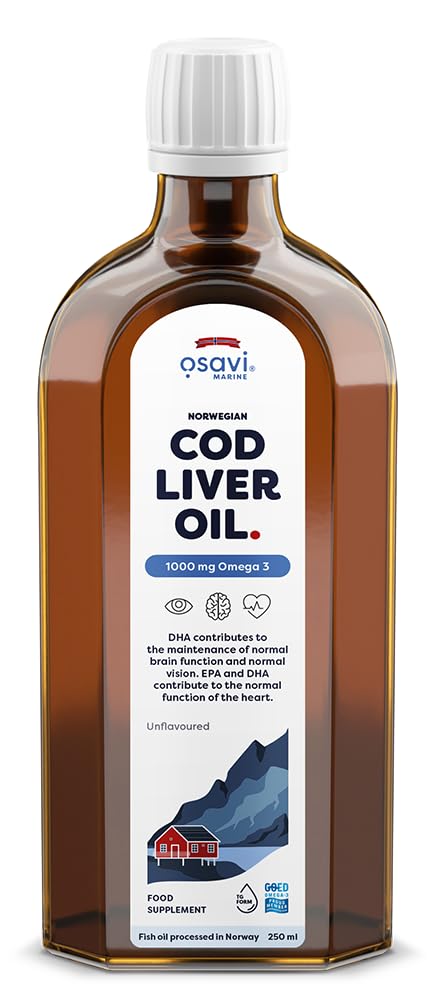 [Australia] - Osavi Norwegian Cod Liver Oil, 1000mg Omega 3 (Unflavoured) - 250 ml. 
