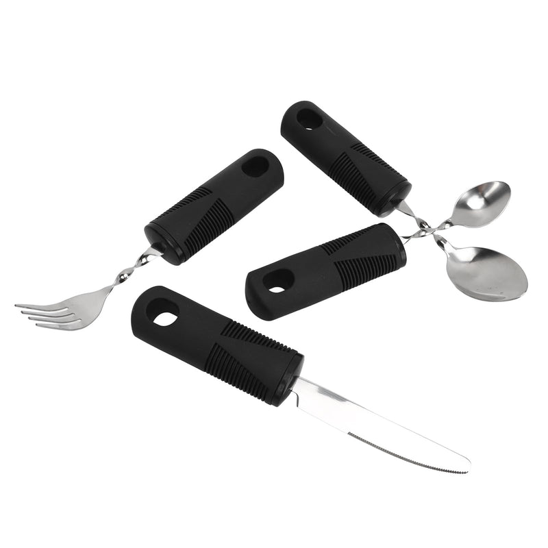 Ergonomic Weighted Silverware Set for Tremor Control Adaptive Utensils for Parkinsons Arthritis Elderly Heavy Duty Anti Shake Spoon Fork Stainless Steel
