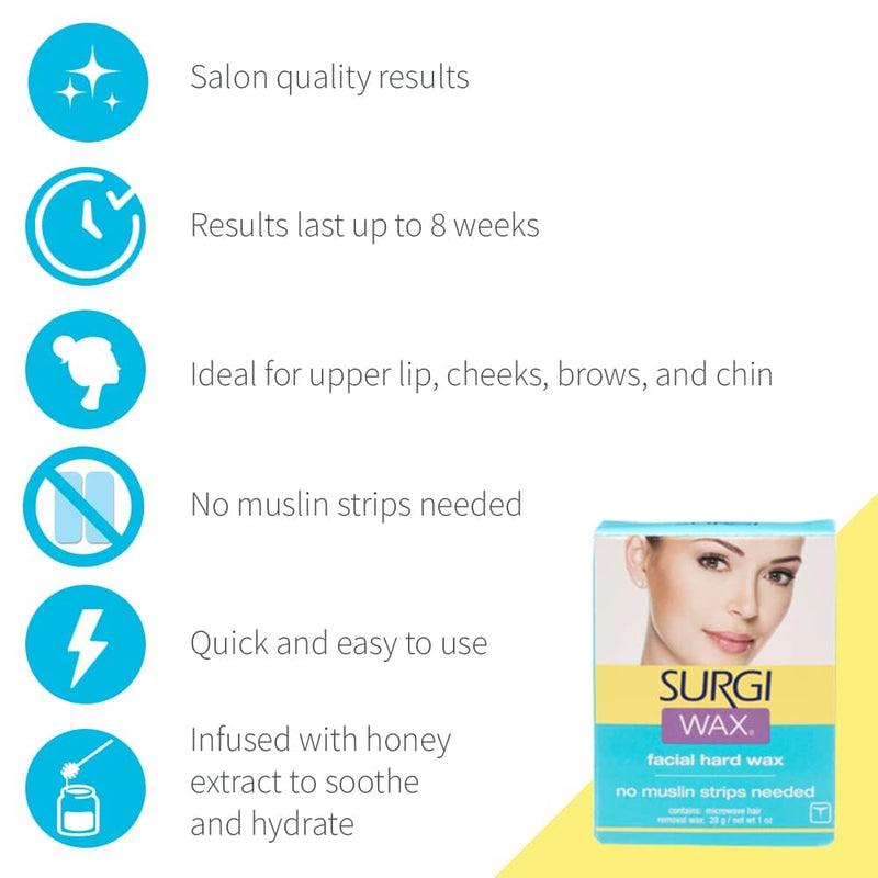 [Australia] - Surgi-wax Hair Remover For Face, 1-Ounce Boxes (Pack of 6) 1 Ounce (Pack of 6) 