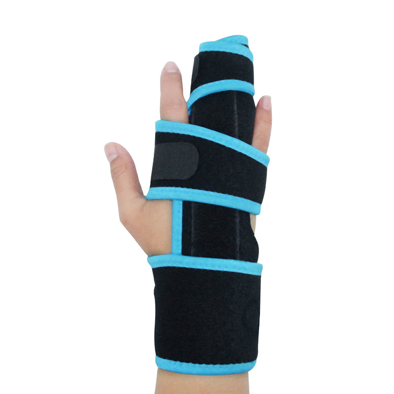 2 Finger Splint Brace Hand Wrist Support Universal for Left or Right Hand Two Trigger Finger Splint Adjustable Finger Straightening Immobilizer for Boxer Fractures, Arthritis, Mallet Finger, Sprains, Metacarpal Fractures, Broken Fingers Pain Relief