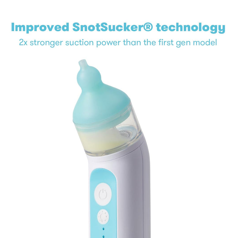[Australia] - Frida Baby Electric NoseFrida Nasal Aspirator for Baby, Nose Sucker for Baby & Toddler, Upgraded Nasal Aspirator for Congestion + Allergy Relief with 3 Suction Levels, 2 Silicone Tips, USB 