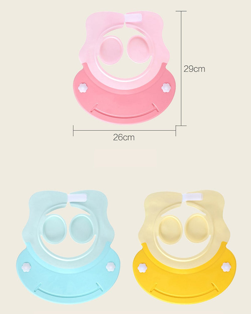 [Australia] - Shower Cap for Kids, Baby Shower Cap bath wash Shampoo rinser shield Hat Adjustable head hair Visor Protection Toddler and Children,Prevent water from entering eyes and ears(Pink) Pink 
