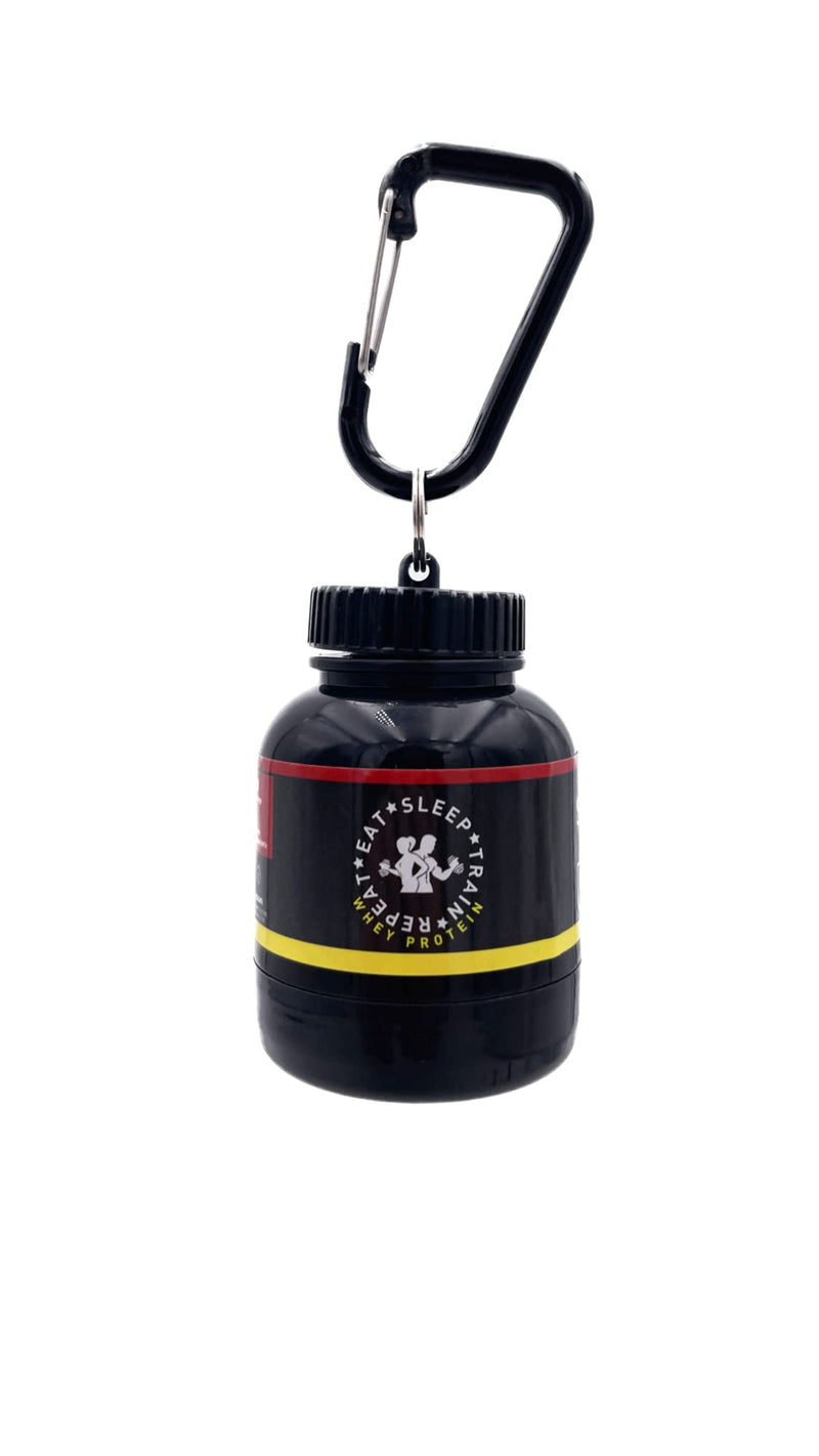 Eat Sleep Train Repeat Motivational Protein Holder, Kit 30 and 60 g, Whey Powder, Gym, Fitness