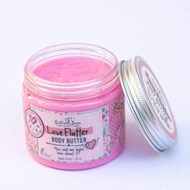 [Australia] - Bella & Bear Love Flutter Body Butter - Hydrating Cream for Soft, Smooth Skin | Perfect for Stretch Marks & Scars | 6.7oz of Nourishing Love 