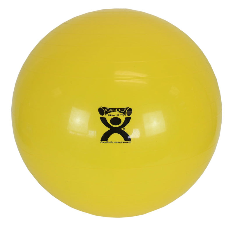 CanDo Exercise Ball, non-slip, inflatable, yellow, 45cm 45 cm