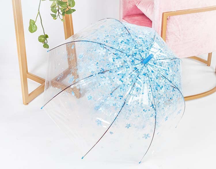 Cherry Blossoms Umbrella Cute Transparent Bubble Umbrella Clear