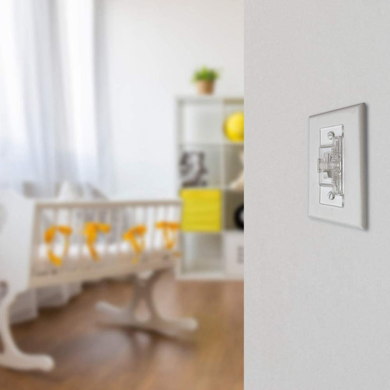 [Australia] - Light Switch Guard, ILIVABLE Child Proof Wall Switch Plate Protects Your Lights or Circuits from being Accidentally Turned On or Off by Children and Adults (Clear) Clear 