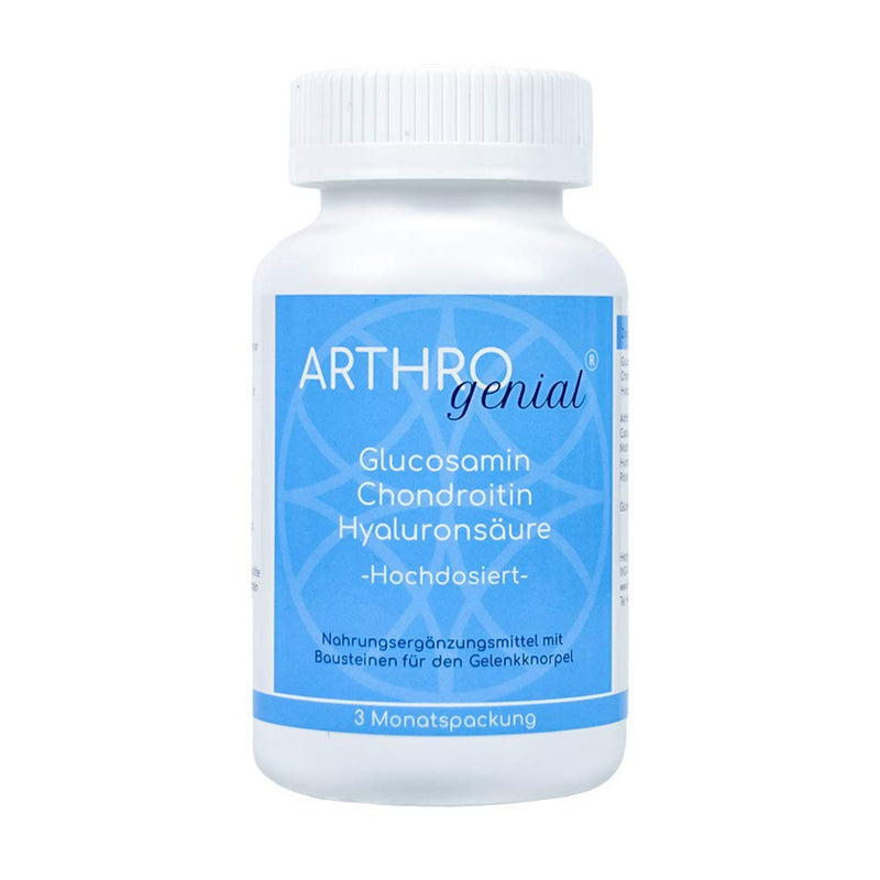 [Australia] - *WITHOUT MAGNESIUM STEARATE* ARTHRO genius® - Glucosamine Chondroitin Hyaluronic Acid high dose - 180 tablets - 1500 mg 