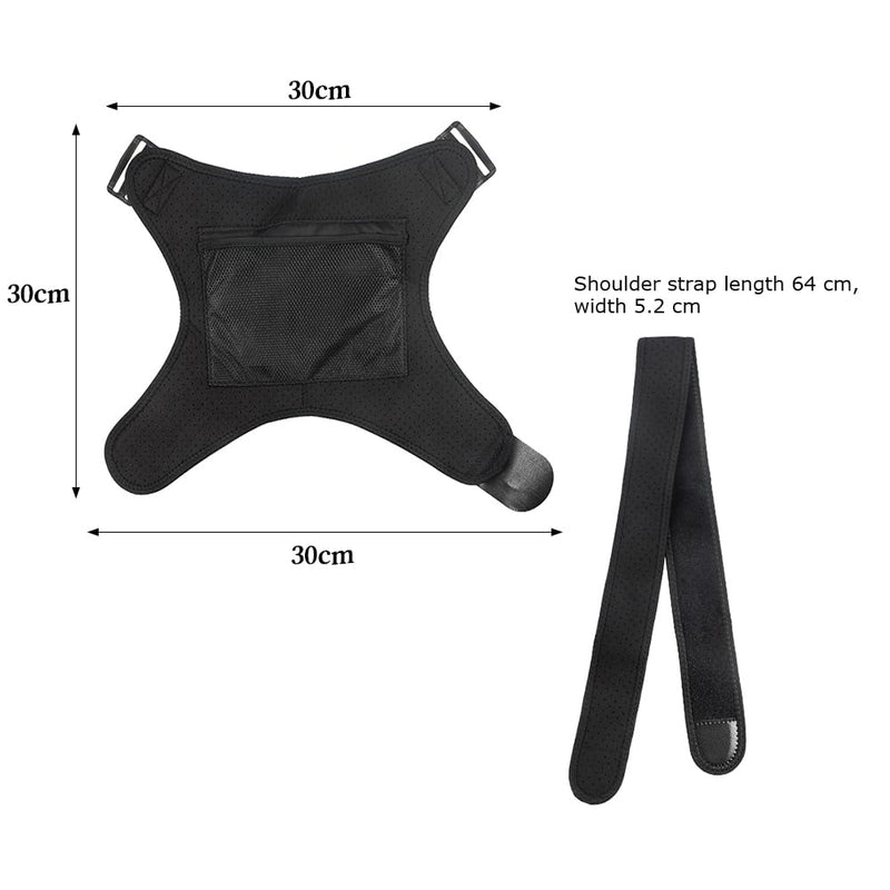PENINSULA LOVE Shoulder Heating Pad USB Heated Shoulder Wrap with 3 Heat Settings Adjustable Electric Heated Braces for Men Women (Not Include Power Bank)