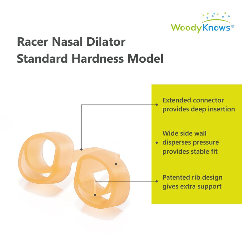 [Australia] - WoodyKnows Racer Nasal Dilator, Model 2024 Standard, improves sports airflow, nasal congestion aid (Trial XS/S/M/L) Trial 