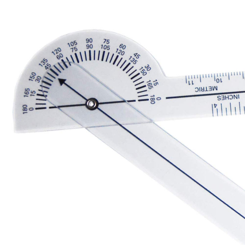 [Australia] - Rehabilitation Advantage Plastic Finger Goniometer, Clear 1 Count (Pack of 1) Finger 6'' 