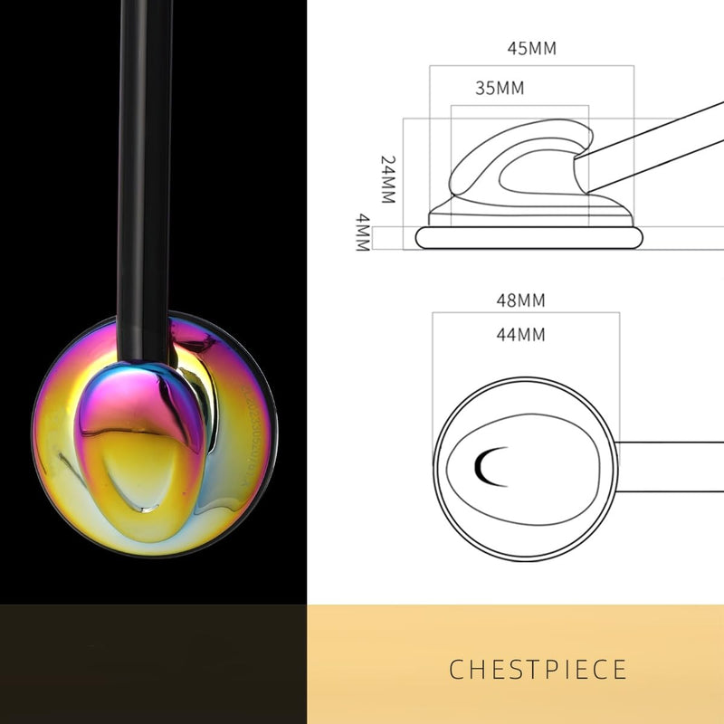 [Australia] - MaiWieel-Classic Stethoscope Rainbow Single Head Stethoscope for Nurses Doctor,EMT Student,Home Medical, Estetoscopio Doctor Accessories Medical Supplies.Alloy Chestpiece,Soft Eartips (Rainbow) 