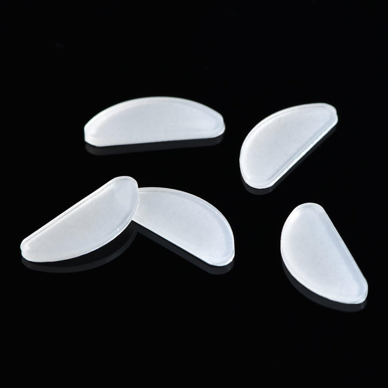 [Australia] - 30 Pairs of Silicone Nose Pads Non-Slip Adhesive Pads for Glasses and Sunglasses, Anti-Slip Nose Pads Glasses Self-Adhesive Transparent D-Shaped Anti-Slip Pads Glasses (Transparent 19 x 8 x 1 mm) 