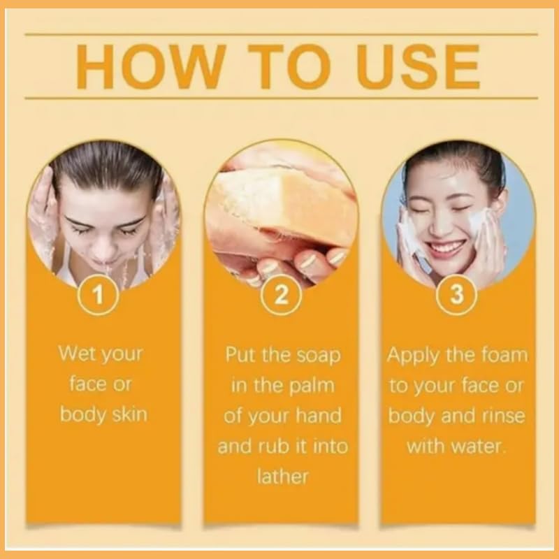 Lemon Turmeric Soap Wash and Care 8Piece Set Facial Cleanser & Soap Bar,Face & Body Cleanser, Face Wash and Natural Handmade for All Skin Types Bring a Bubble