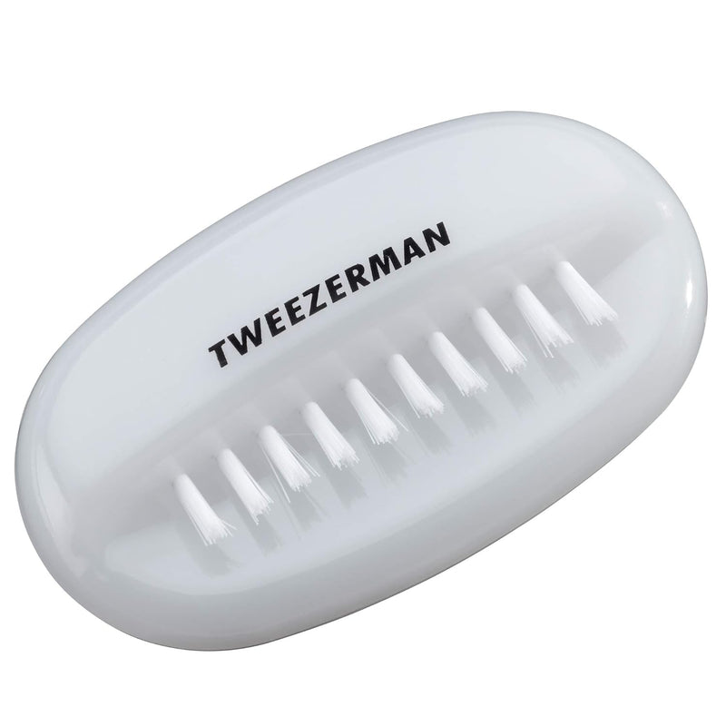 [Australia] - TWEEZERMAN Dual nail brush with two bristles, cleaning brush for hands, strong and robust, white nail brush 