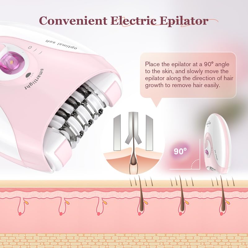 [Australia] - Epilator for women, facial epilator women, wireless electric epilator for facial and body hair remover, epilator with LED light for women, face, body, armpit, bikini, leg 