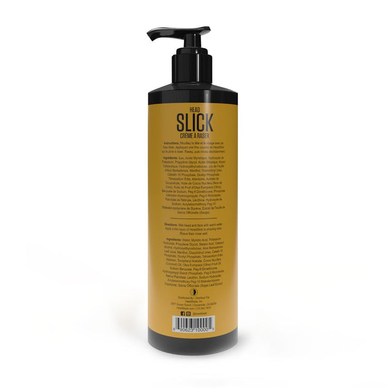 HeadBlade HeadSlick Shave Cream 8 oz for Smooth Headshaving for Bald Men, Helps with Irritation, Redness, & Razor Burn 8 Ounce (Pack of 1)