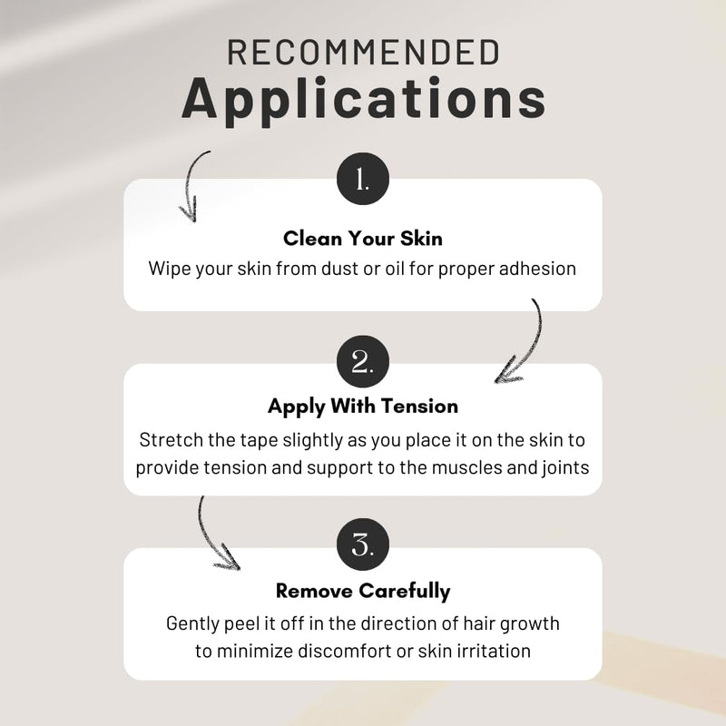 [Australia] - CureTape® Gentle | Kinesiology Tape for Hyper Sensitive Skin | Gentle Adhesion | 100% Hypoallergenic Water Resistant K Tape | for Thin Skin, Elderly or Children | Gentle to Remove | Medical KTape 