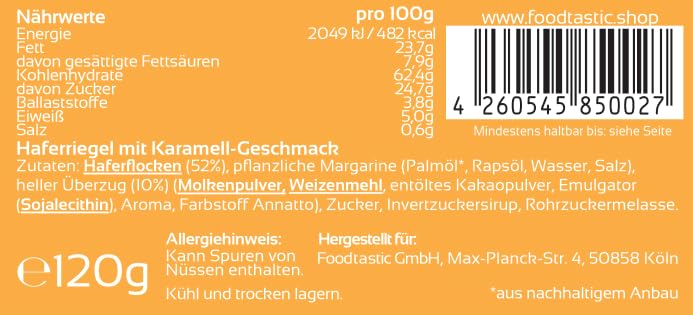 [Australia] - Foodtastic Power Cakes Mix Box (24 x 120g) | delicious, juicy oat bars | handmade Flapjack energy bars made from oatmeal 