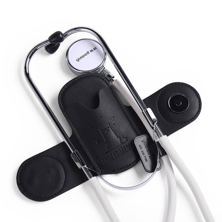 [Australia] - Magnetic Stethoscope Holster for 3M Littmann Stethoscope, MDF, & More. Stethoscope Holder Hip Clip Great for RN, MD, EMT, & Medical Student. (Black) Black 