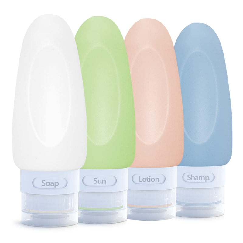 Dot&Dot Compressible Packing Cubes + 2 oz Leak Proof Travel Bottles