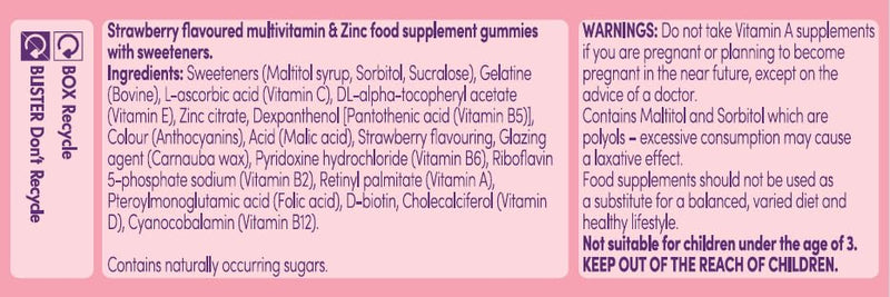 Bassetts Kids Multivitamins 3-6 Years Strawberry Flavour 60 Gummies 60 count (Pack of 1) New - 11 Nutrients 60 Gummies