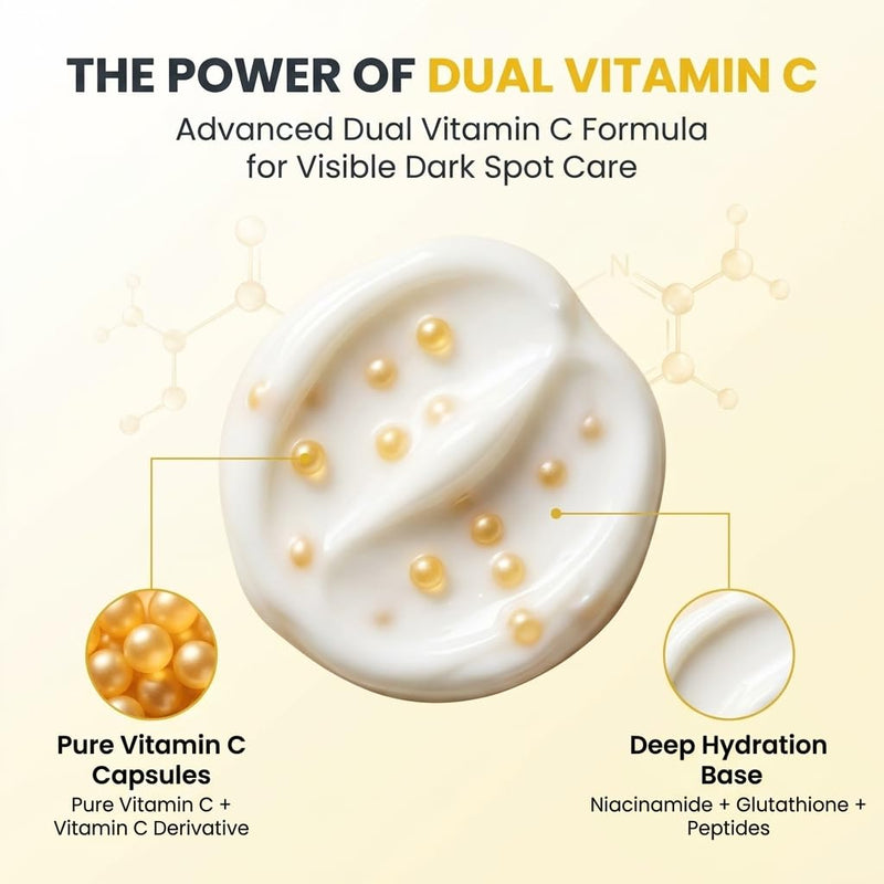 #OOTD Vitamin C Face Cream for Sensitive Skin, 1.69 fl oz | Korean Skincare | Clinically tested to reduce melanin by 15.4% in 14 days; Vitamin C face cream fades dullness for a radiant glow